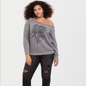 🚫SOLD🚫 Torrid Off the Shoulder Sweatshirt